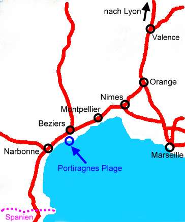 Karte von S�dfrankreich